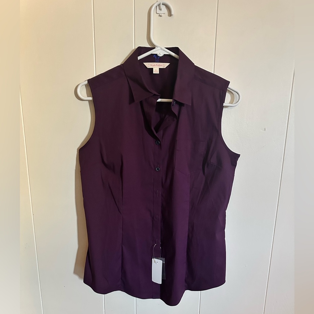 NWT Brooks Brothers Dark Purple Button Down Shirt